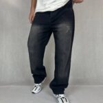 شلوار جین بگ ذغالی تیره