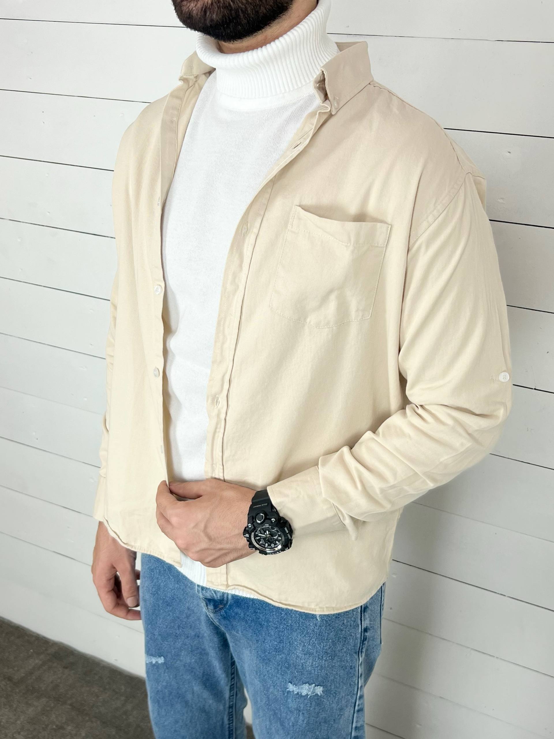 پیراهن کتان باکسی