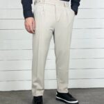 شلوار پارچه ای کرم