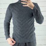 بافت یقه اسکی طرح موجی