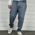 شلوار جین مام آبی کدر