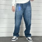 شلوار جین بگ آبی