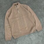 بافت نیم زیپ یقه ۵ سانت