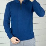 بافت نیم زیپ یقه دار