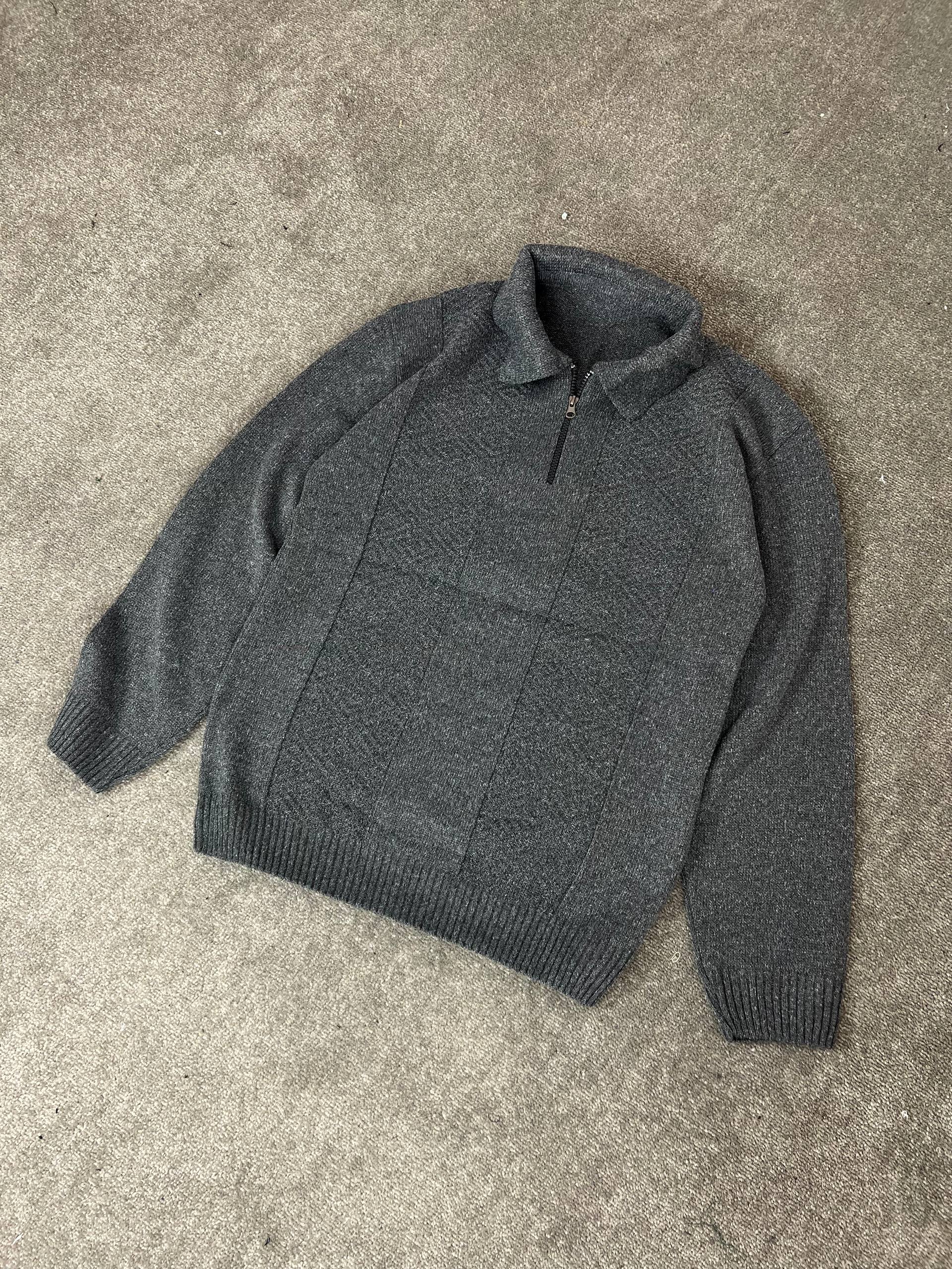 بافت نیم زیپ یقه دار