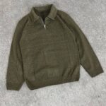 بافت نیم زیپ یقه دار