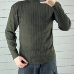 بافت یقه اسکی راه راه