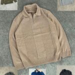 بافت نیم زیپ یقه دار