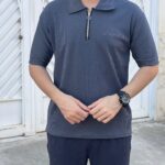 تیشرت نیم زیپ مراکش گلدوزی