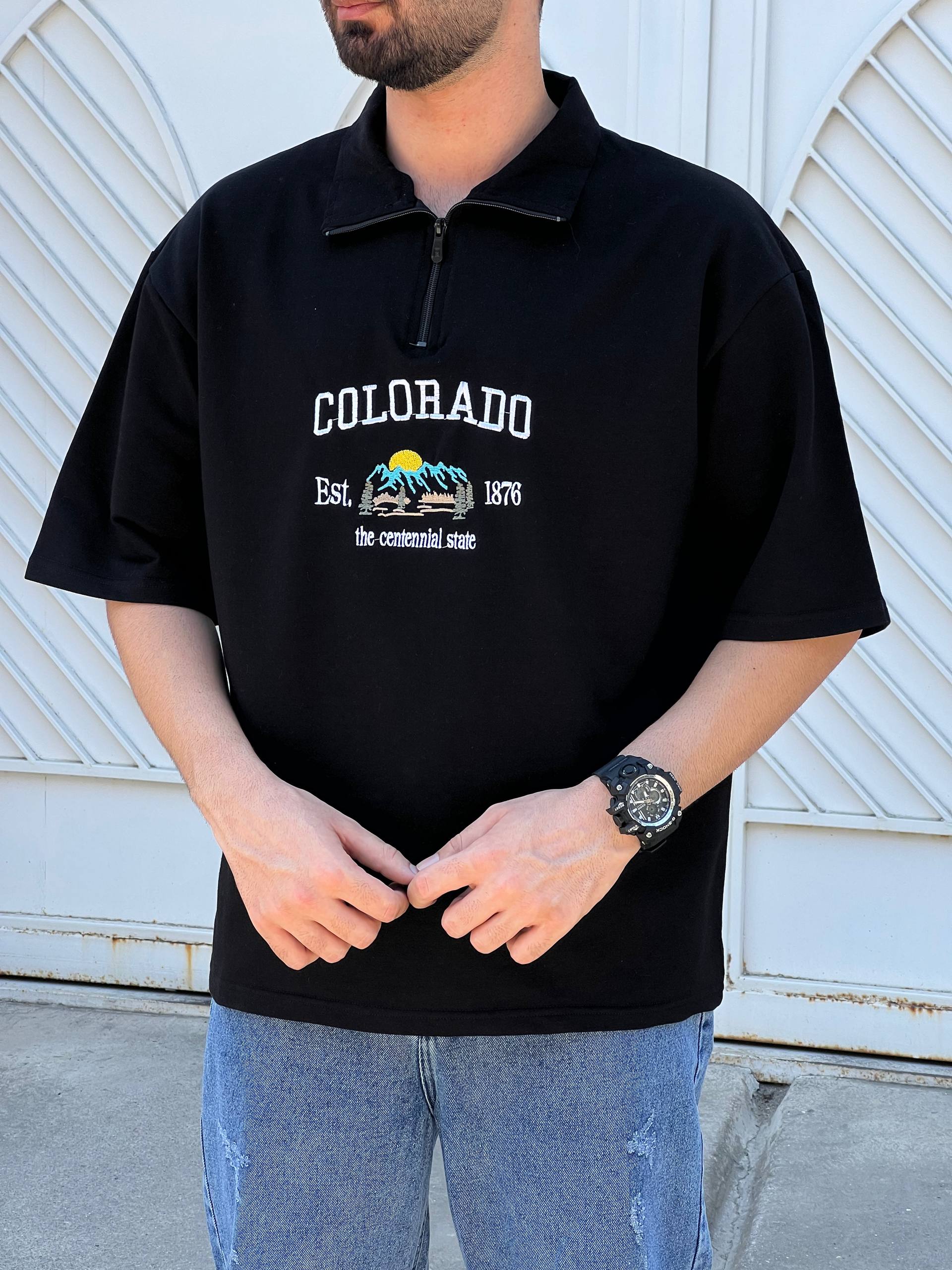 تیشرت دونخ نیم زیپ COLORADO