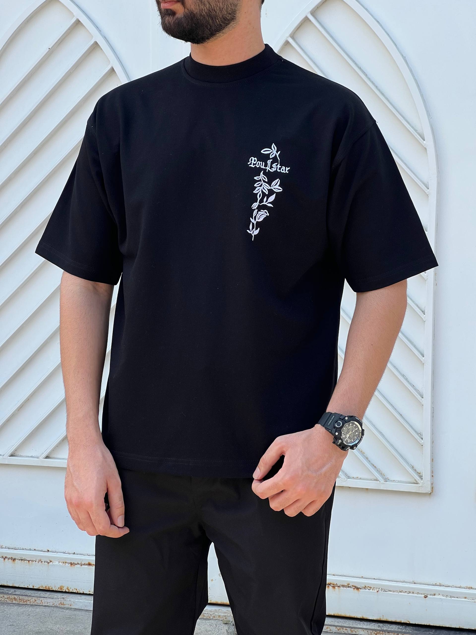 تیشرت دونخ گلدوزی برگ