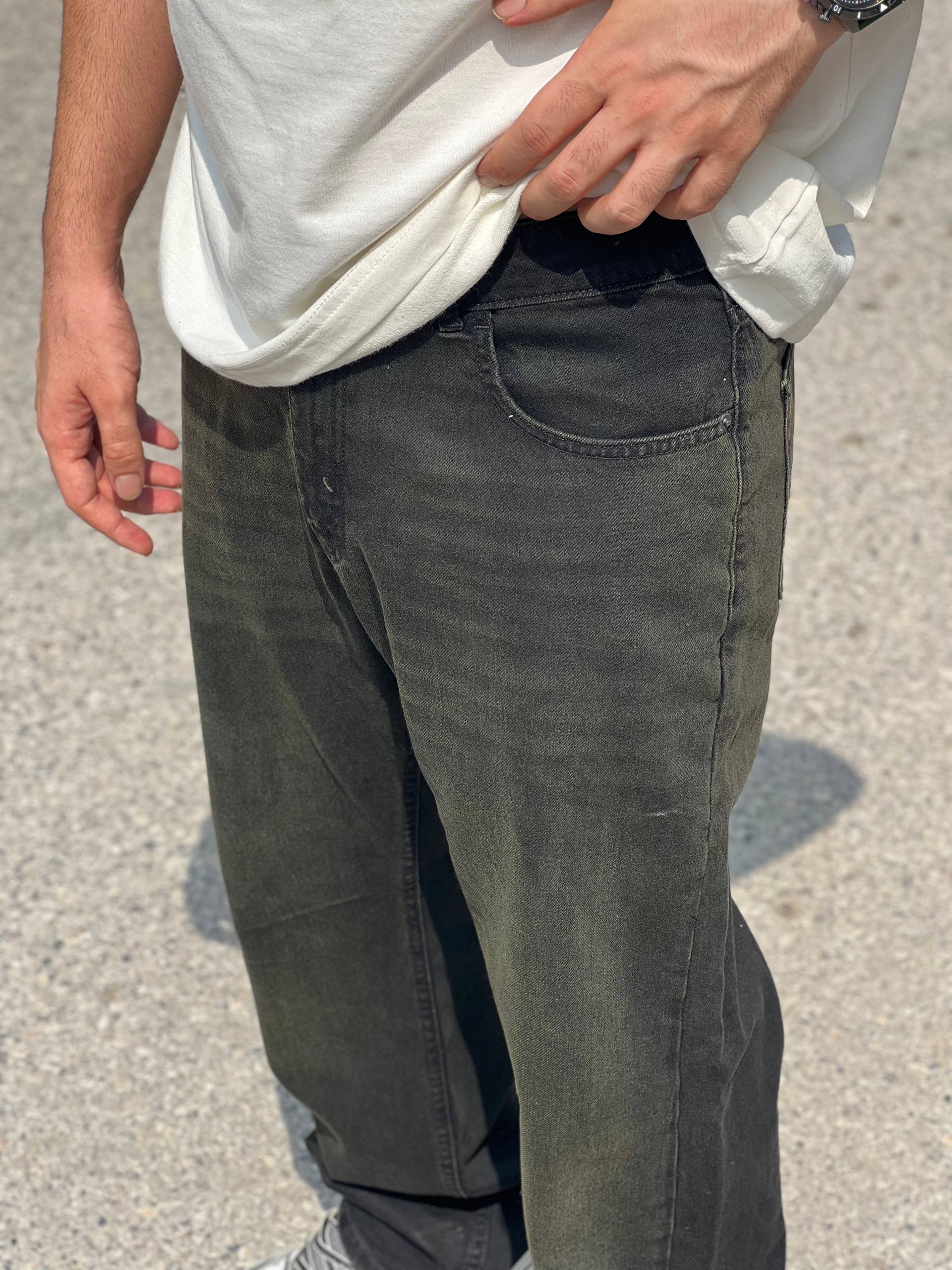 شلوار جین نیم بگ